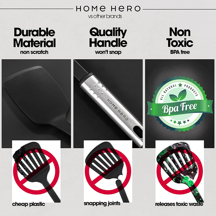 Home Hero 25-pcs Kitchen Utensils Set - Nylon & Stainless Steel