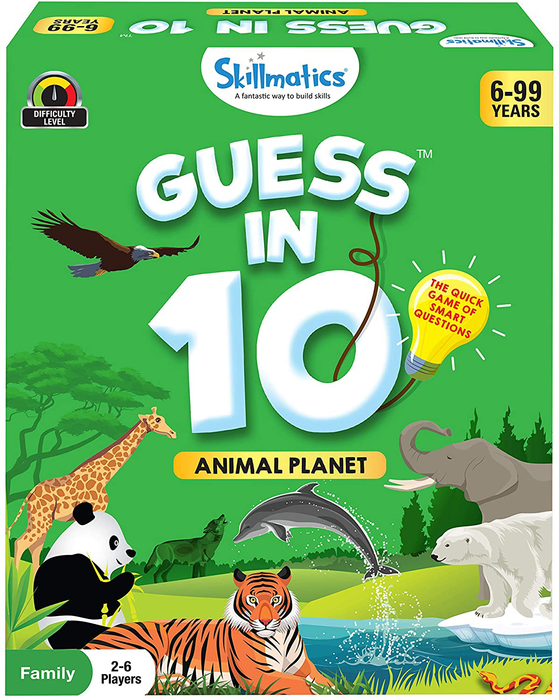 Skillmatics Card Game : Guess in 10 Animal Planet | Gifts, Stocking Stuffer for 6 Year Olds and Up | Super Fun for Travel & Family Game Night